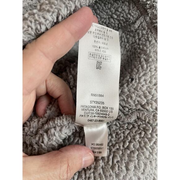 Patagonia‎ Sweater Womens Small Gray Quarter Zip Los Gatos Fleece Pullover Cozy - Picture 8 of 10